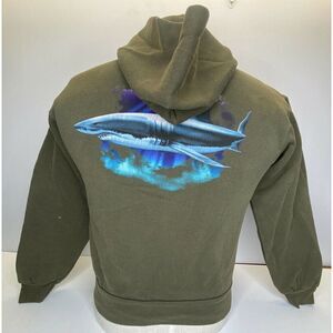 Vintage 90s Seaworld Shark Hoodie Sweatshirt Size Small/Medium Slight Wear